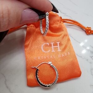 Mini Serena Hoops-silver Plated CZ